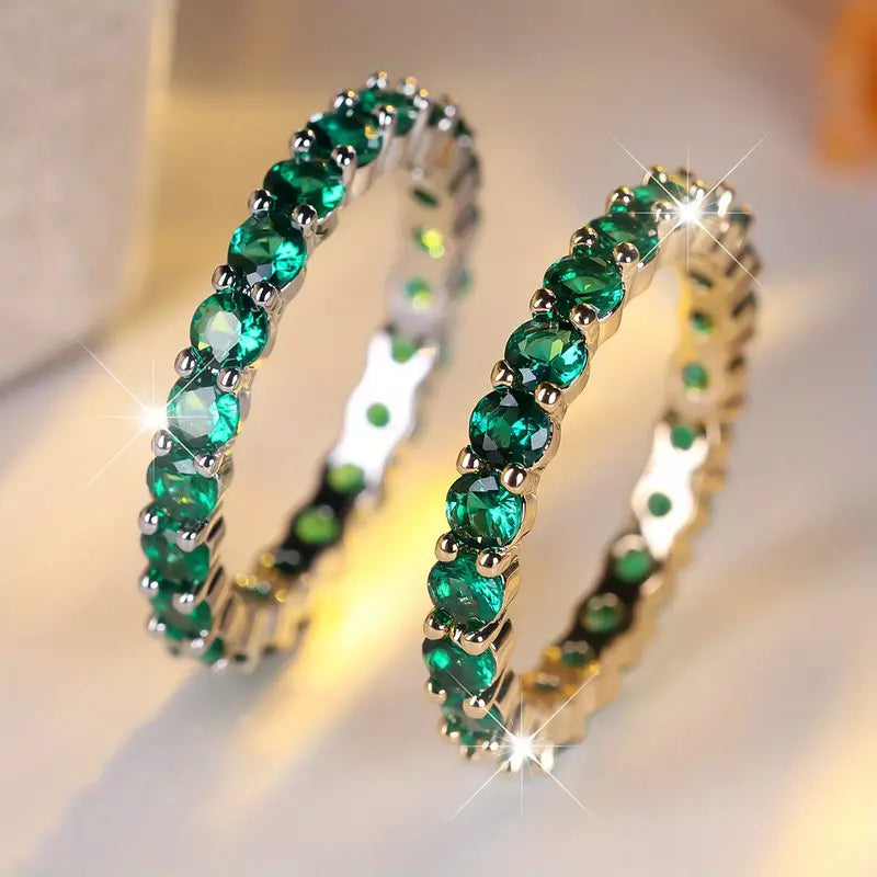 Guld Smaragd Evighed Ring