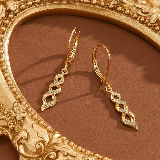 Shimmer Twist Ava Øreringe | Guld