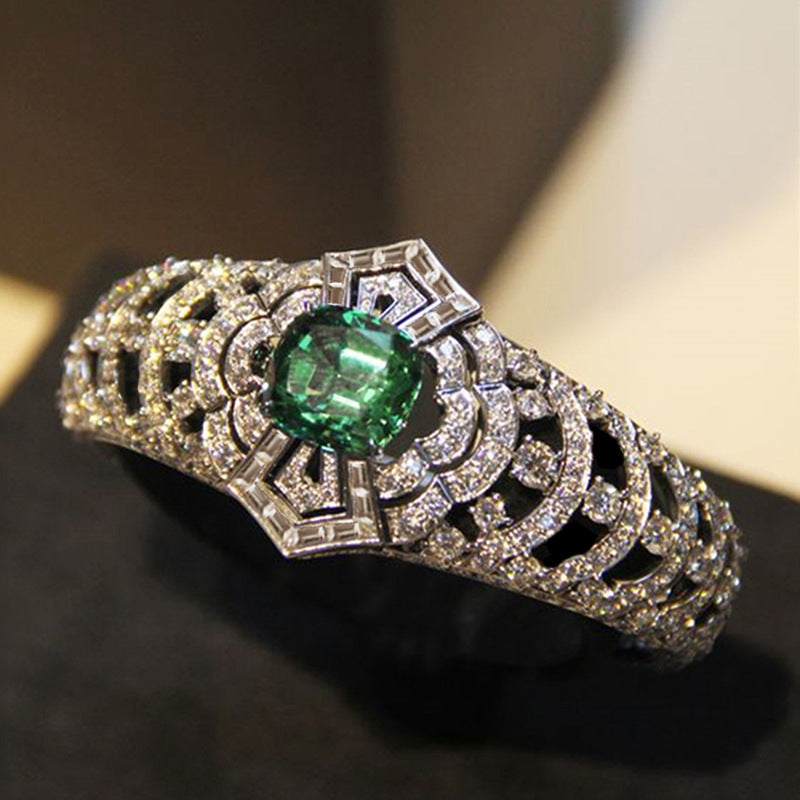 Smaragd Art Deco Ring | Hvidguld
