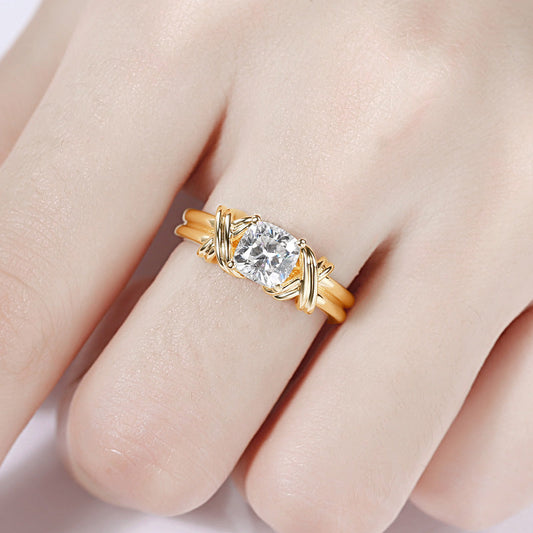 Knotted Bånd Statement Ring | Guld