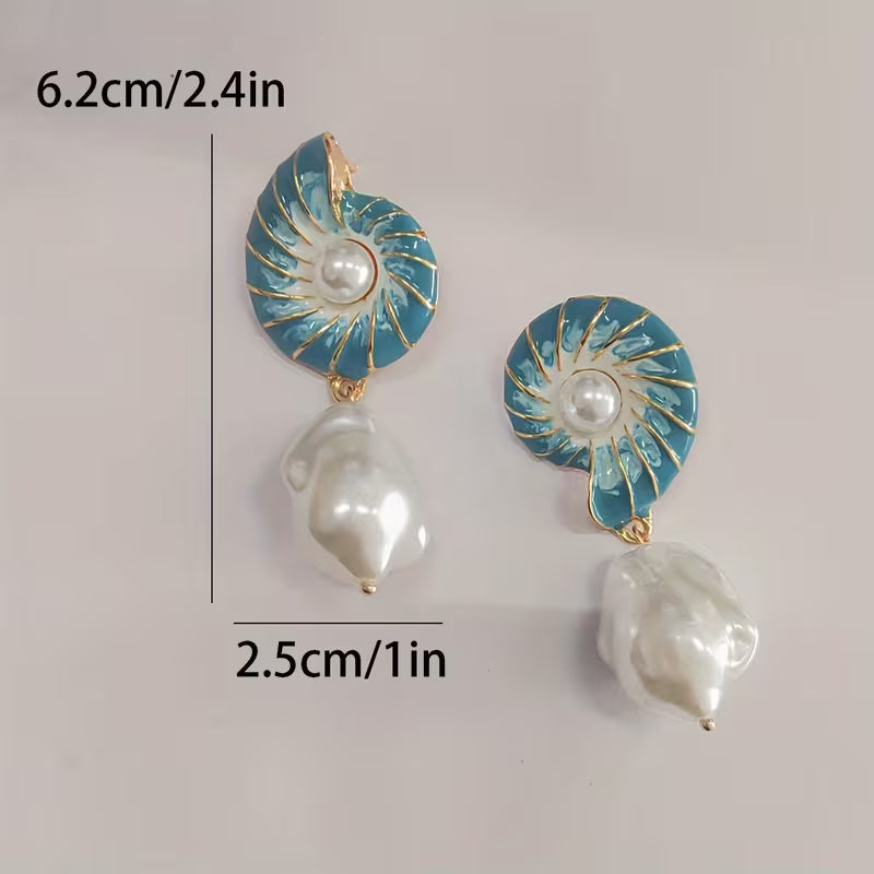 Seashell Perleøreringe