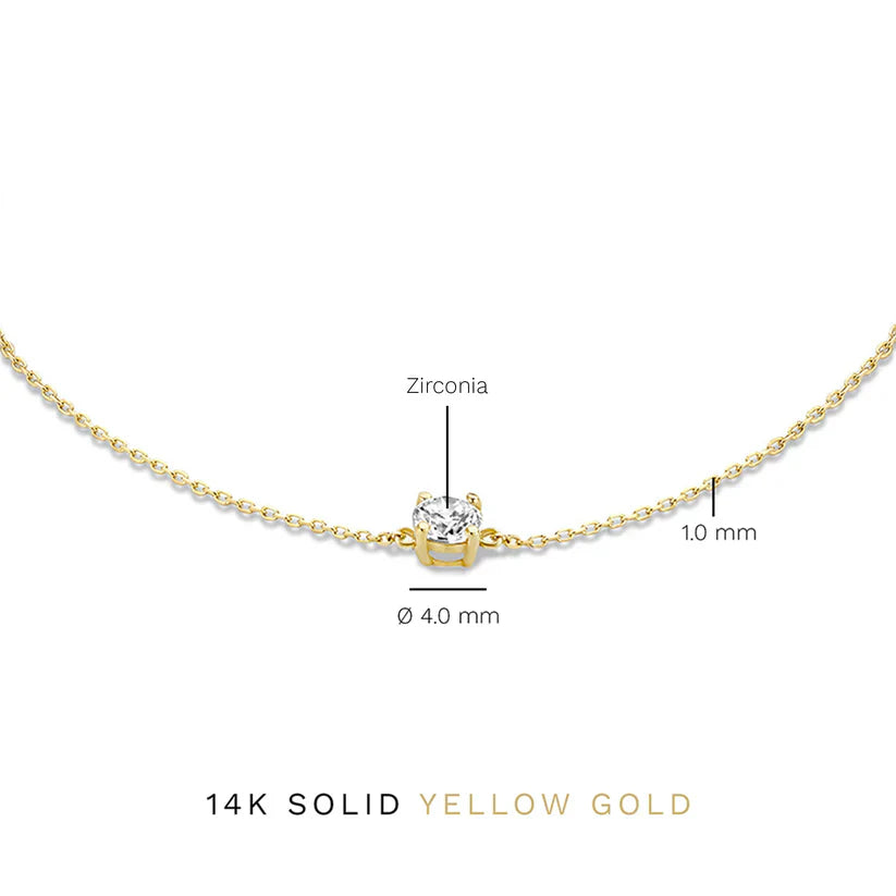 Cléa Moissanite Sten Armbånd | Guld