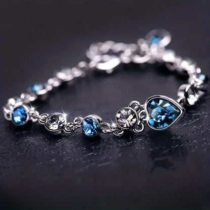 Hav Hjerte Glow Armbånd | Hvidguld