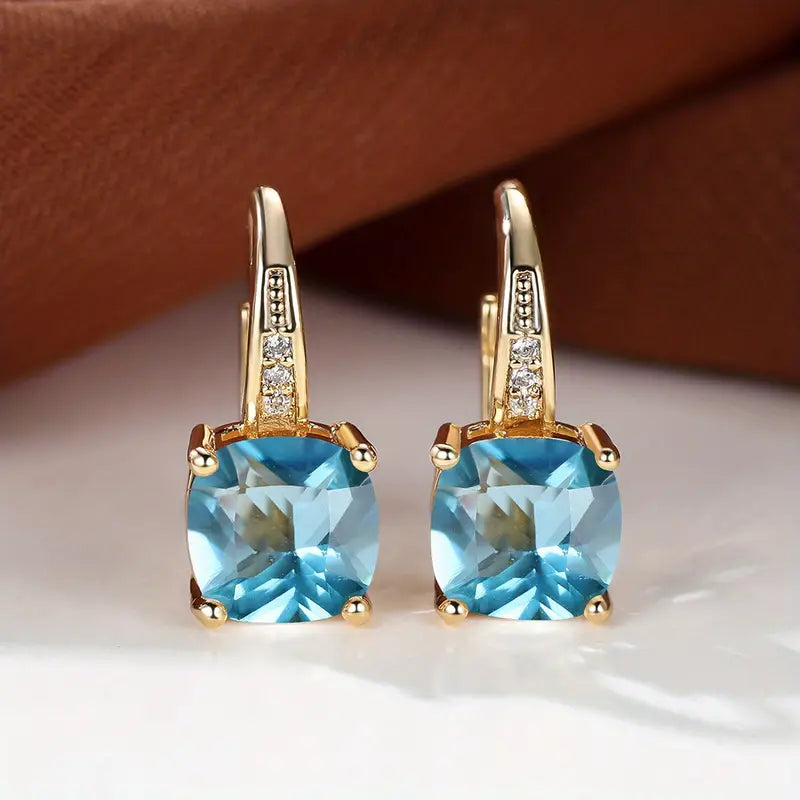 Mystic Safir Sten Creoler | Guld