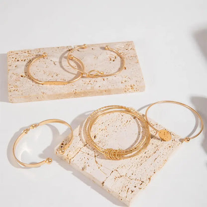 Knotted Elegance Armbånd Sæt | Guld