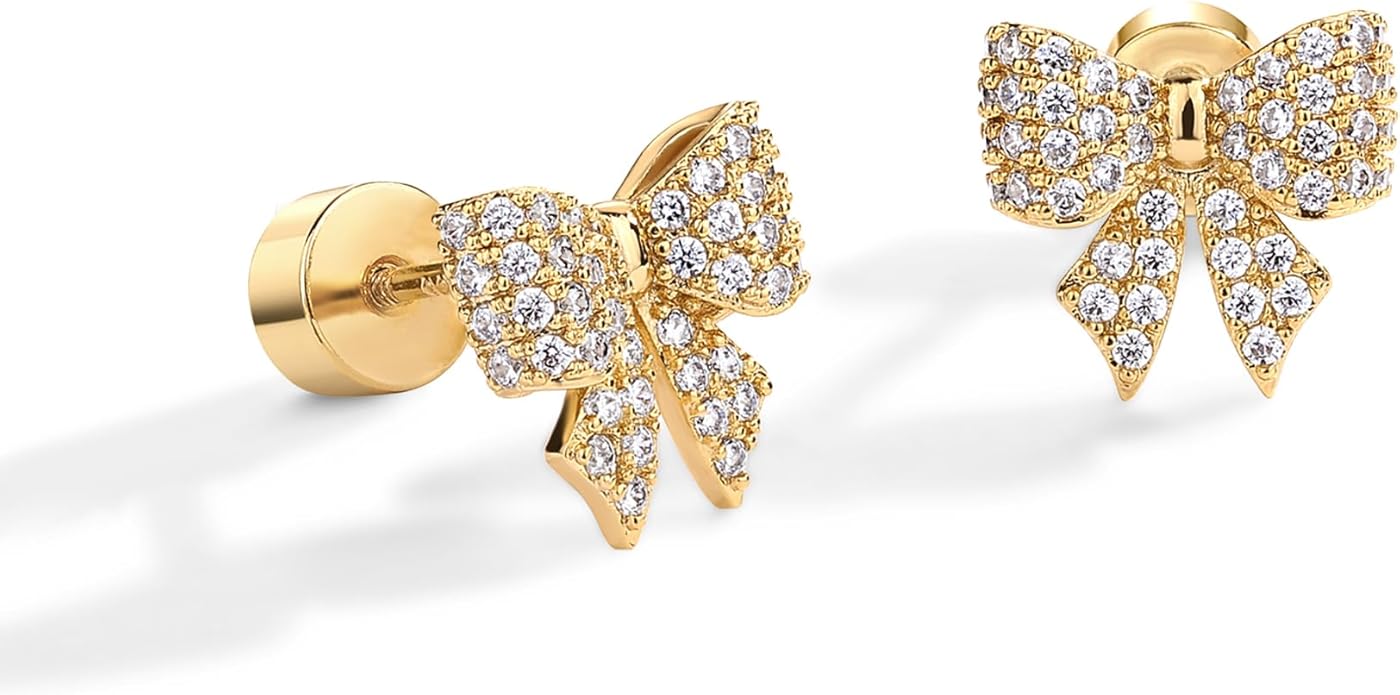 Bow Motif Øreringe | Guld