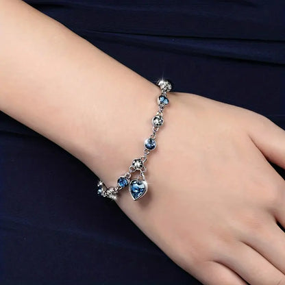 Hav Hjerte Glow Armbånd | Hvidguld