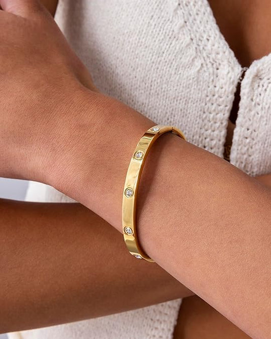 Halo Dot Armbånd | Guld