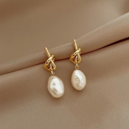 Knotted Perle Elegance Øreringe