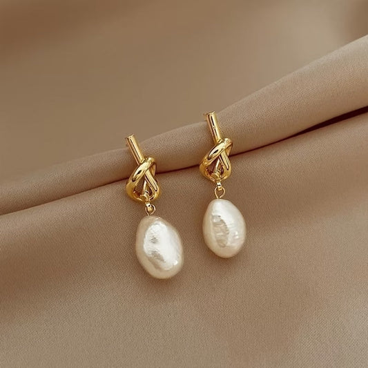 Knotted Perle Elegance Øreringe
