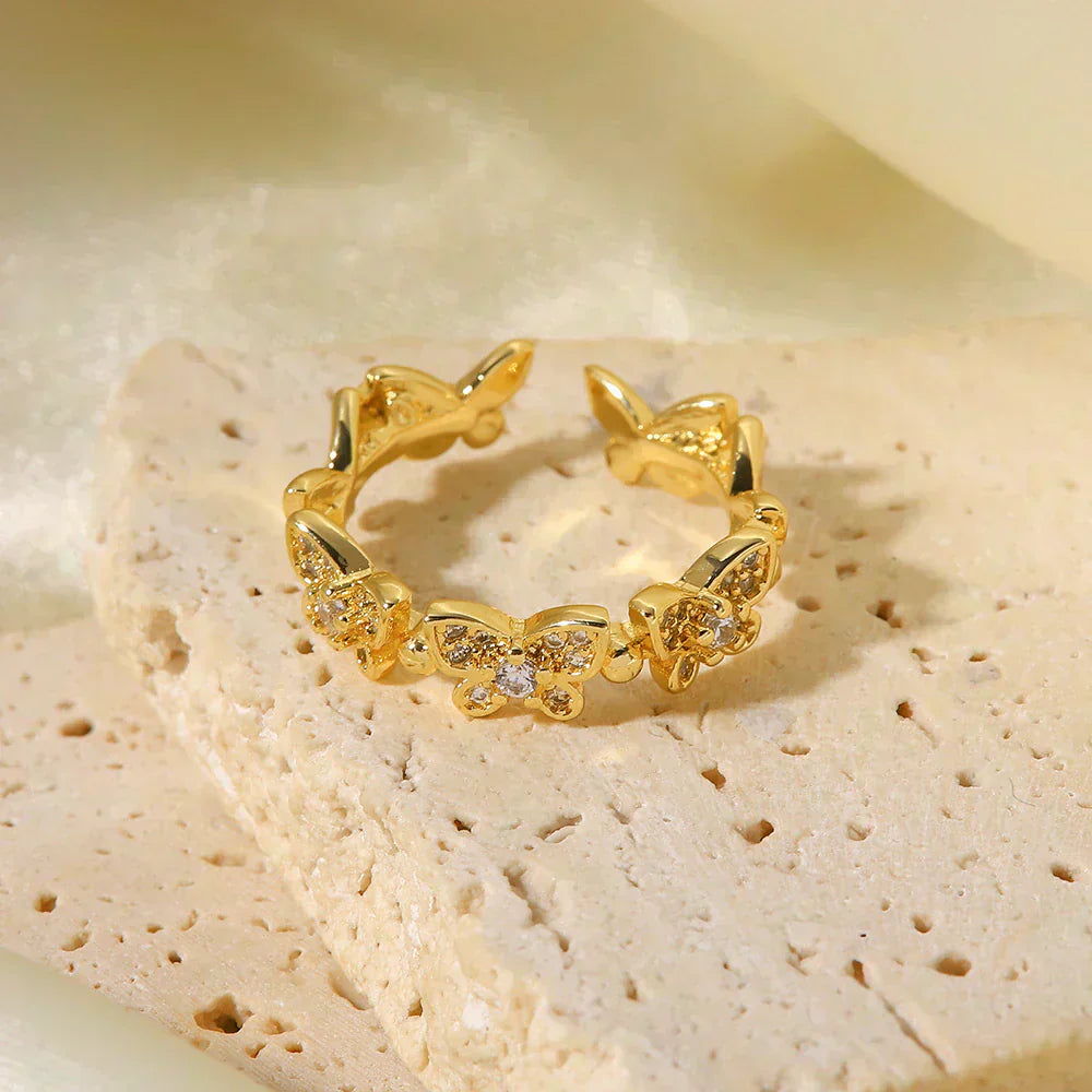 Colleen Sommerfugl Guld Ring