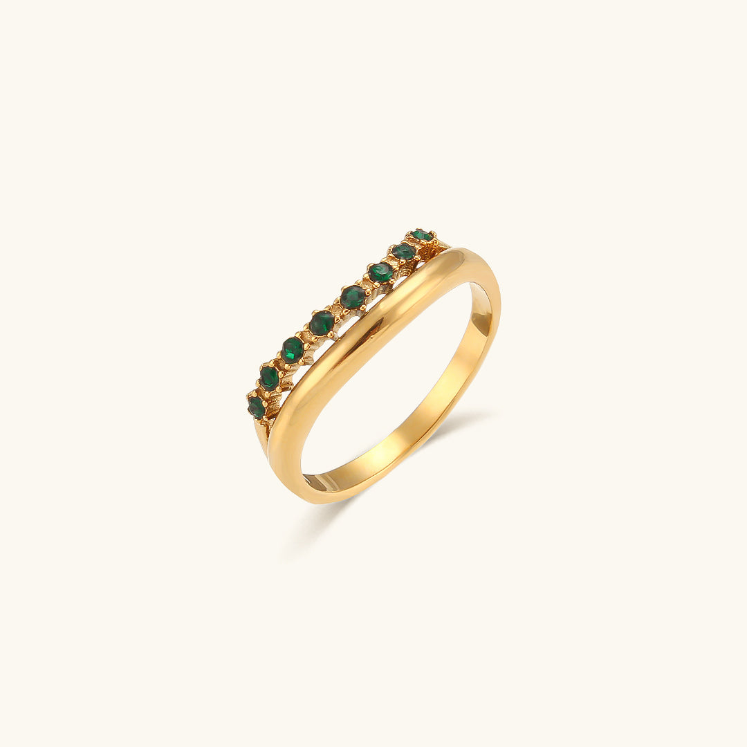 Adeline Diamant Simulant Guld Ring