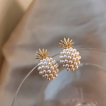 Guld Cluster Perle Ørestikker