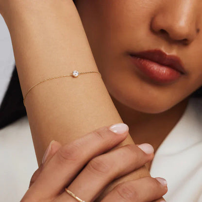 Cléa Moissanite Sten Armbånd | Guld