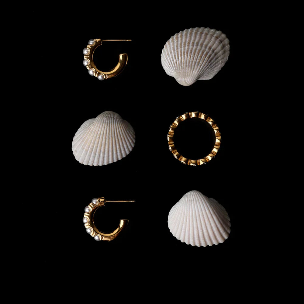 Mother-of-Pearl Charm Øreringe