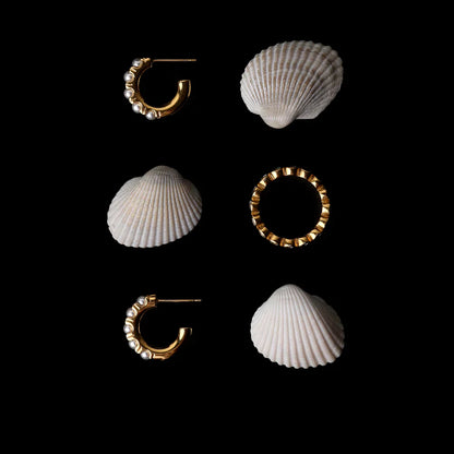 Mother-of-Pearl Charm Øreringe