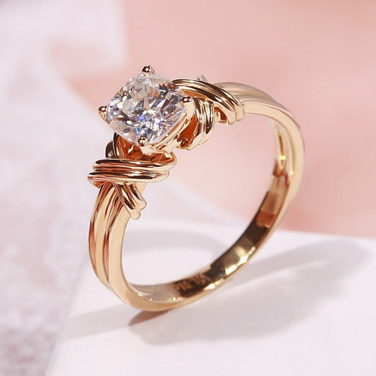 Knotted Bånd Statement Ring | Guld