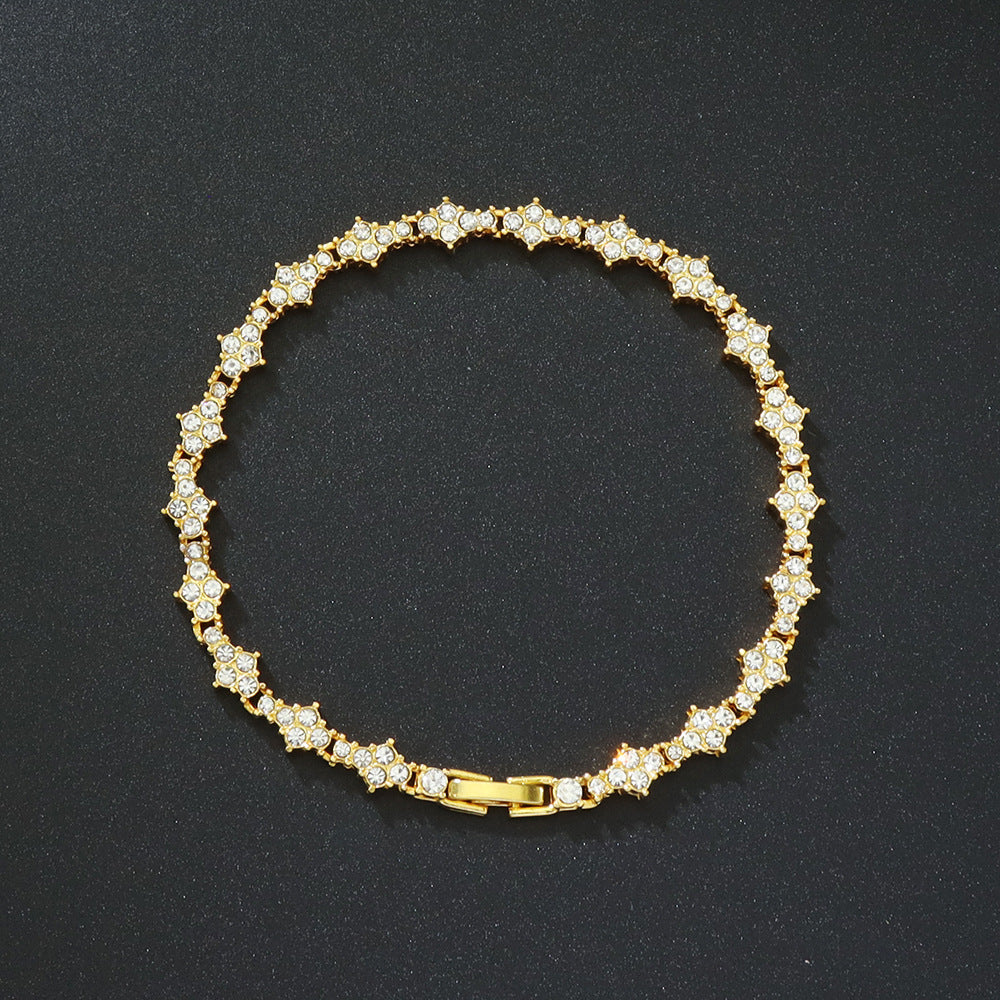 Klassisk Cluster Tennisarmbånd | Guld