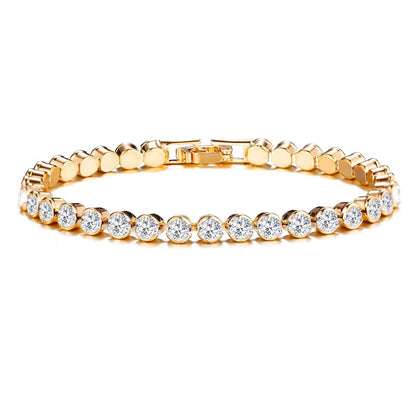 Rundslibning Tennisarmbånd | Guld