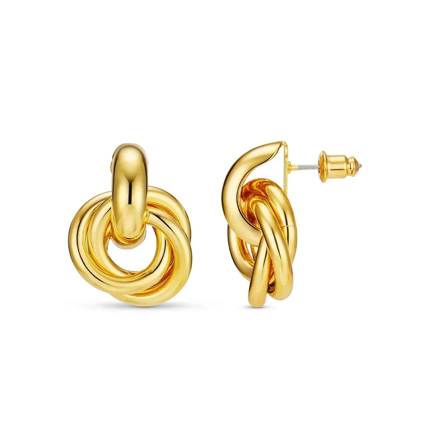 Statement Interlocking Øreringe | Guld