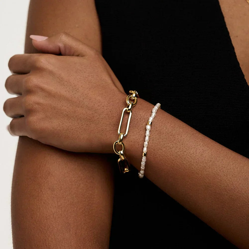 Lænke T-Bar Armbånd | Guld