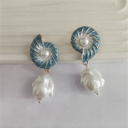 Seashell Perleøreringe