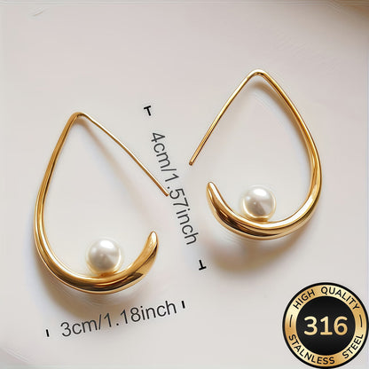 Halvmåne Perle Creoler