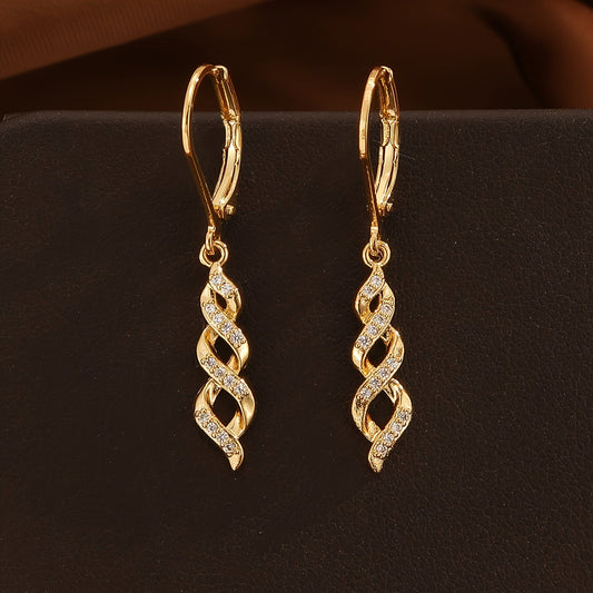 Shimmer Twist Ava Øreringe | Guld