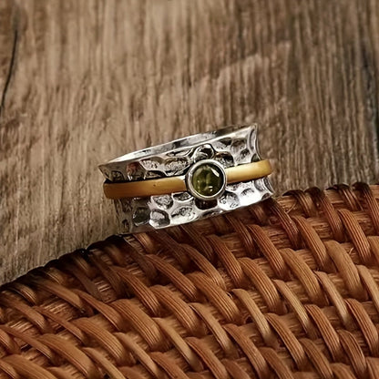 Sølv og Guld Rustic Bånd Ring