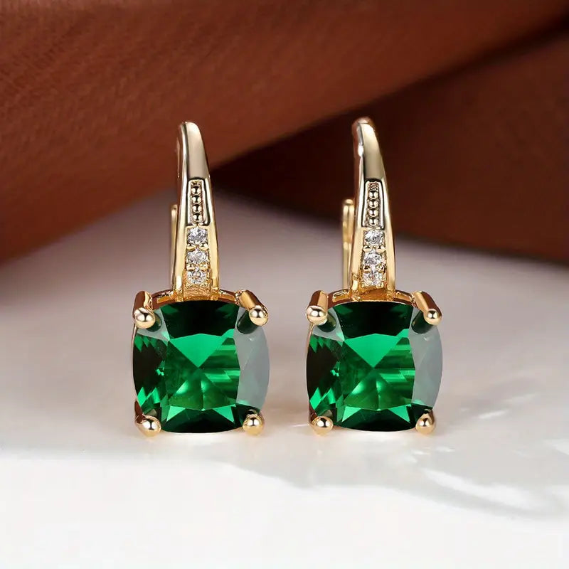 Mystic Safir Sten Creoler | Guld
