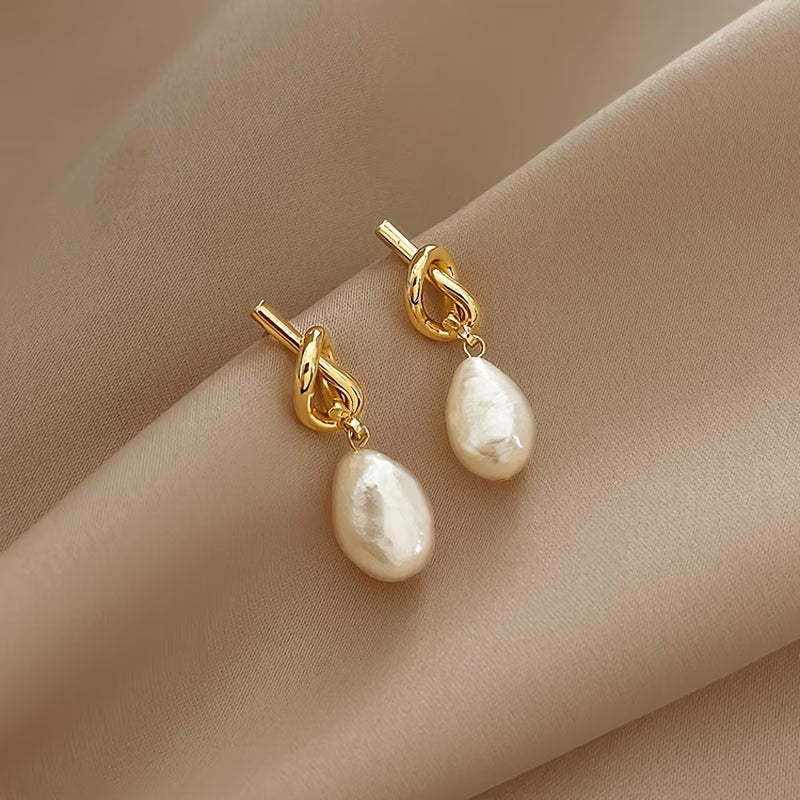 Knotted Perle Elegance Øreringe