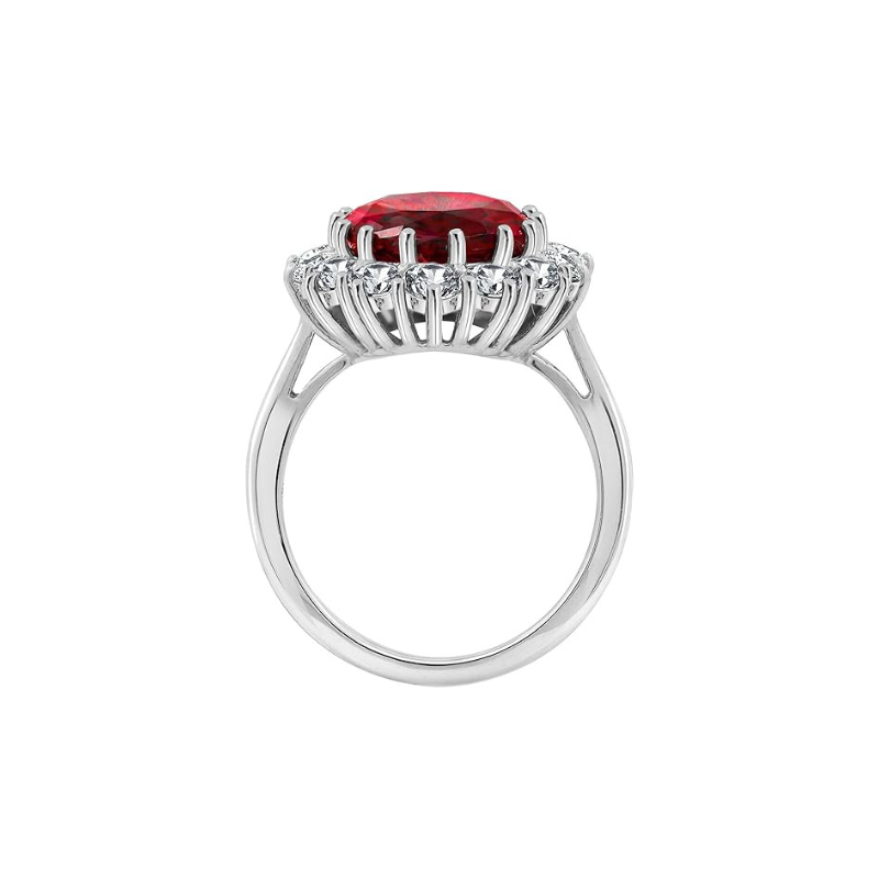 Scarlet Krone Rubin Ring | Hvidguld