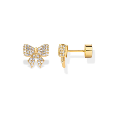 Bow Motif Øreringe | Guld