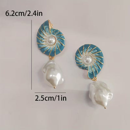 Seashell Perleøreringe
