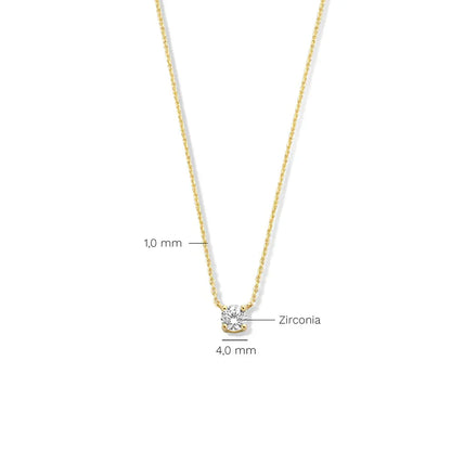 Cléa Moissanite Sten Halskæde | Guld