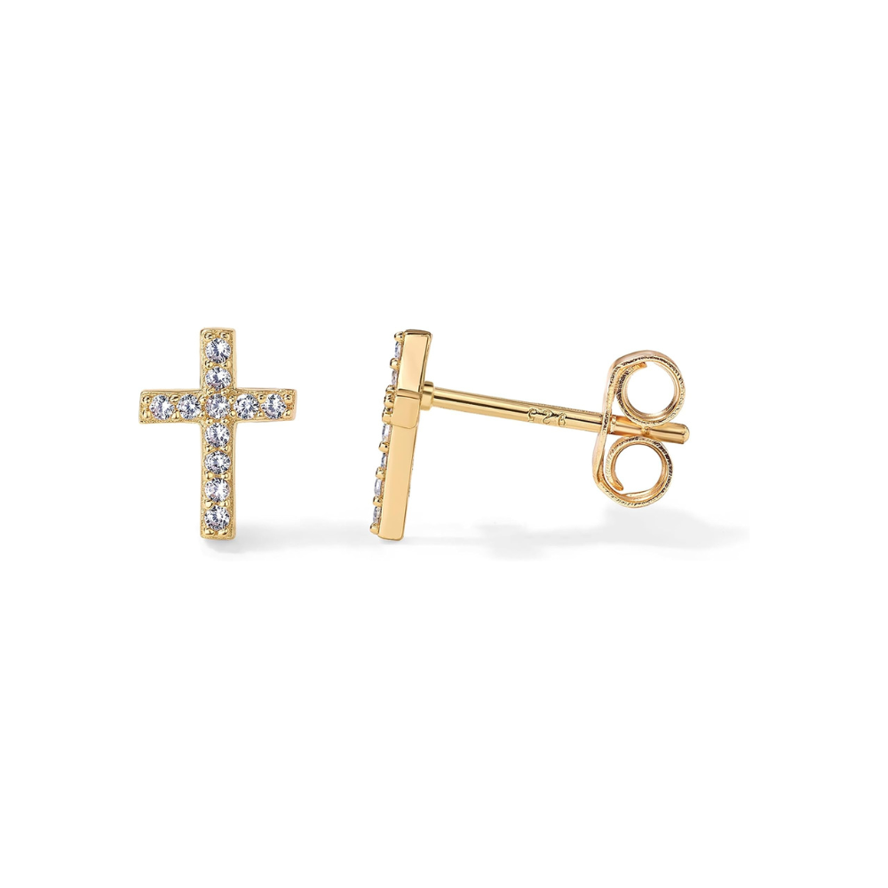 Paved Kors Ørestikker | Guld